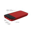 Внешний аккумулятор Bplanner Power 3 ST, софт-тач, 10000 mAh (Красный)