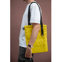 Шоппер Superbag Bubble, стёганый, с магнитной кнопкой (жёлтый с чёрным)