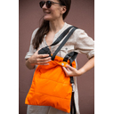 Шоппер Superbag Bubble, стёганый, с магнитной кнопкой (оранжевый с черным)