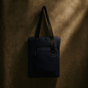 Шоппер Superbag Pocket, с внутренним креплением (карабин) и чехлом для мелочей (темно-синий с черным)