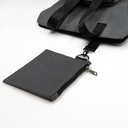 Шоппер Superbag Pocket, с внутренним креплением (карабин) и чехлом для мелочей (серый с черным)