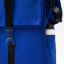 Шоппер Superbag Companion, с тремя отделениями, боковым креплением (карабин) и карманом (синий с черным)
