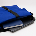 Шоппер Superbag Companion, с тремя отделениями, боковым креплением (карабин) и карманом (синий с черным)