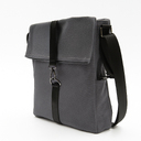 Шоппер Superbag Companion, с тремя отделениями, боковым креплением (карабин) и карманом (серый с черным)
