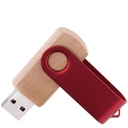 Флешка TWIST WOOD COLOR Светлое дерево с красным 4014.31.03.16ГБ