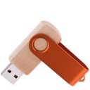 Флешка TWIST WOOD COLOR Светлое дерево с оранжевым 4014.31.05.64ГБ