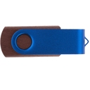 Флешка TWIST WOOD COLOR Темное дерево с синим 4014.32.01.32ГБ3.0