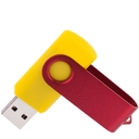 Флешка TWIST COLOR MIX Желтая с красным 4016.04.03.8ГБ