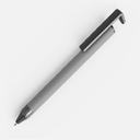 Ручка шариковая Standic с подставкой для телефона, серая