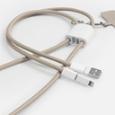Кабель-ланьярд energyFlex Pro, серо-бежевый