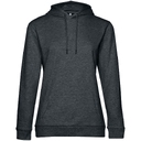 Толстовка с капюшоном женская Hoodie, серый меланж (антрацит), размер L