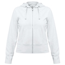 Толстовка женская Hooded Full Zip белая, размер L