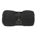 Плед "Belt"; чёрный; 130 х 180 см; 100% акрил, с поясом