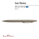 РУЧКА "SAN REMO" ШАРИКОВАЯ, АВТОМАТИЧЕСКАЯ, МЕТАЛЛИЧЕСКИЙ КОРПУС ШАМПАНЬ 1.00 ММ, СИНЯЯ