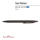 РУЧКА "SAN REMO" ШАРИКОВАЯ, АВТОМАТИЧЕСКАЯ, МЕТАЛЛИЧЕСКИЙ КОРПУС ВОРОНЕНАЯ СТАЛЬ 1.00 ММ, СИНЯЯ