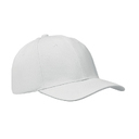 6 panel baseball cap белый