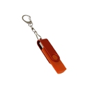 USB 2.0- флешка на 16 Гб с поворотным механизмом и дополнительным разъемом Type-C
