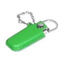 USB 2.0- флешка на 16 Гб в массивном корпусе с кожаным чехлом
