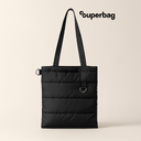 Шоппер Superbag Bubble, стёганый, с магнитной кнопкой (черный)
