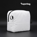 Несессер Superbag Bubble, стёганый, на молнии, с креплением на кольцо-карабин (белый)