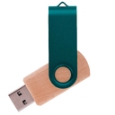 Флешка TWIST WOOD COLOR Светлое дерево с зеленым 4014.31.02.32ГБ