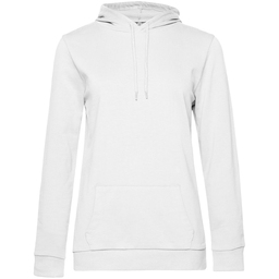 Толстовка с капюшоном женская Hoodie, белая, размер L