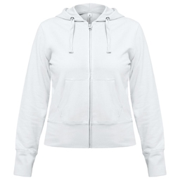 Толстовка женская Hooded Full Zip белая, размер XS