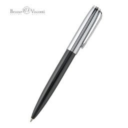 РУЧКА "NAPOLI" ШАРИКОВАЯ АВТОМАТИЧЕСКАЯ, МЕТАЛЛИЧЕСКИЙ КОРПУС ЧЕРНЫЙ И СЕРЕБРЯНЫЙ, 1,0 ММ, СИНЯЯ черный/серебряный