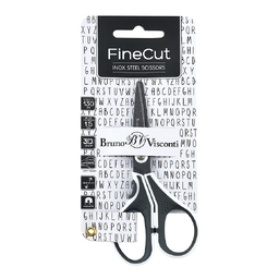 НОЖНИЦЫ  С ТЕФЛОНОВЫМ ПОКРЫТИЕМ, "FINECUT" 13 см. (эргономичные ручки) Белый/Чёрный