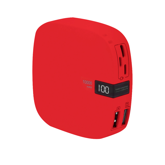 Внешний аккумулятор Revil, 10000 mAh, красный
