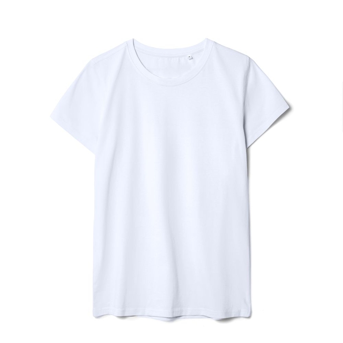 Футболка женская T-bolka Stretch Lady, белая (холодный оттенок), размер S