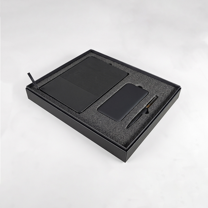 Набор подарочный RIFF: ежедневник, ручка и power bank в коробке с ложементом
