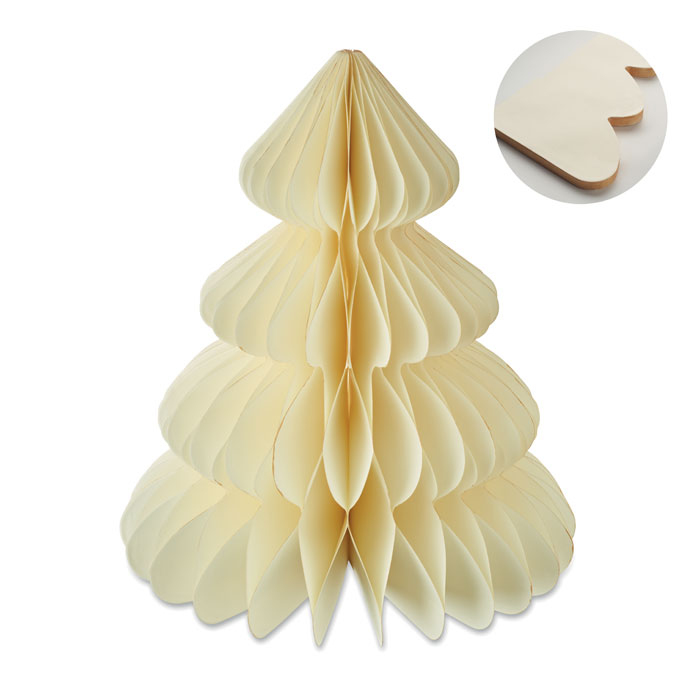 Paper Xmas tree decoration бежевый
