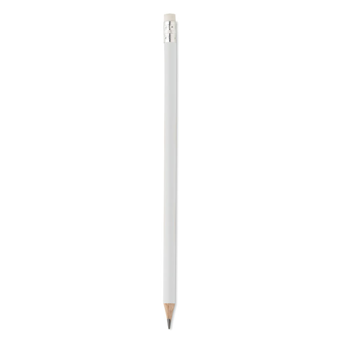 Natural pencil with eraser белый
