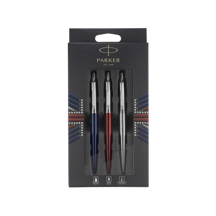 Набор Parker Jotter London Trio: ручка гелевая, ручка шариковая. карандаш