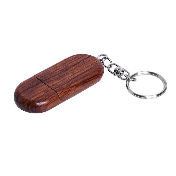USB 3.0- флешка на 128 Гб овальной формы и колпачком с магнитом