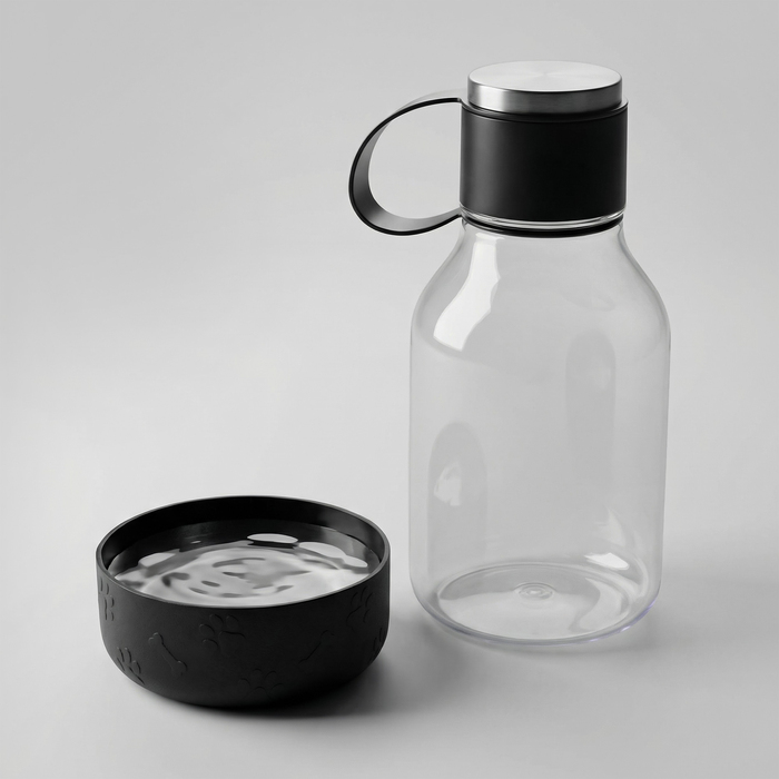Бутылка для воды 2-в-1 «Dog Bowl Bottle» со съемной миской для питомцев, 1500 мл