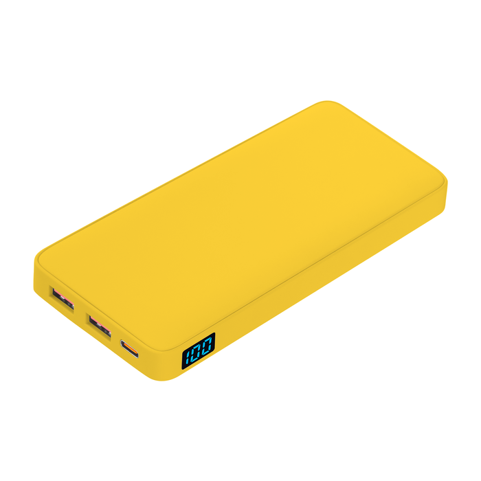 Внешний аккумулятор с подсветкой Анкор Плюс PD (Ancor PD Plus) 10000 mAh, желтый