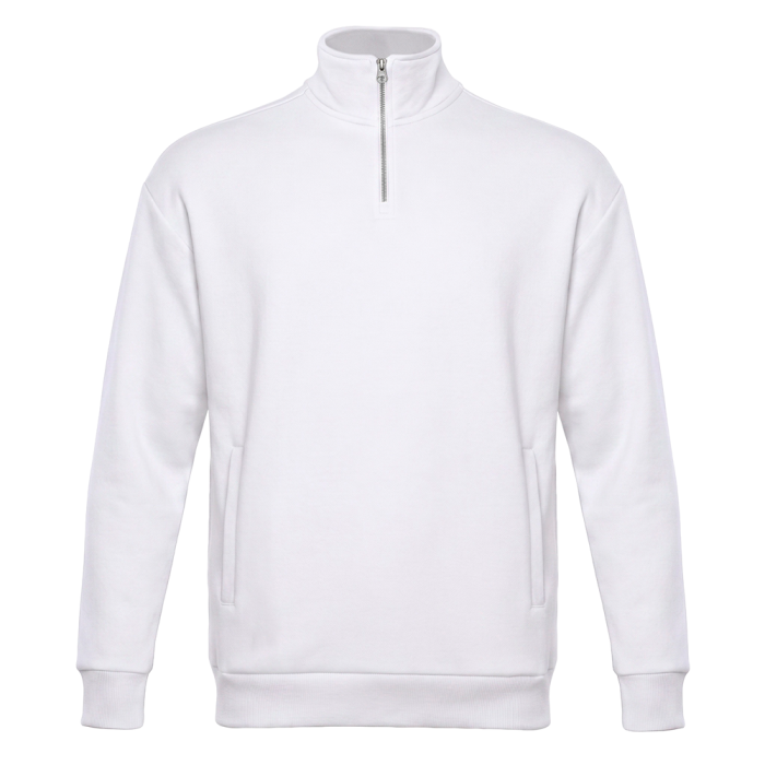 Толстовка STAN оверсайз на молнии, футер без начёса, 340, 102, Белый,  (10/1)  (44/XS)