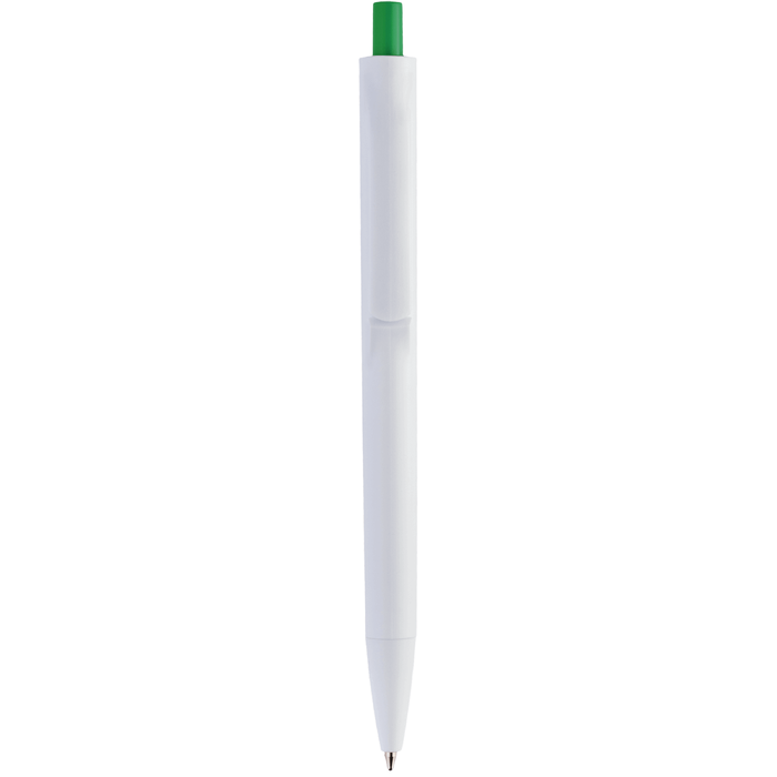 Ручка IGLA COLOR Белая с зеленой кнопкой 1033.02