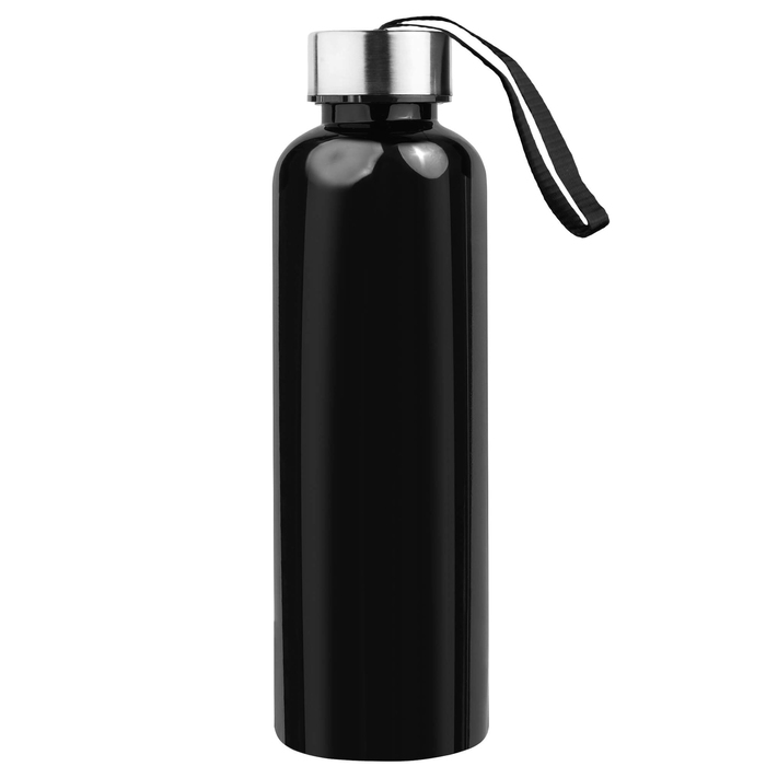 Бутылка для воды VERONA PET COLOR 550мл Черная с серебристым 6261.08